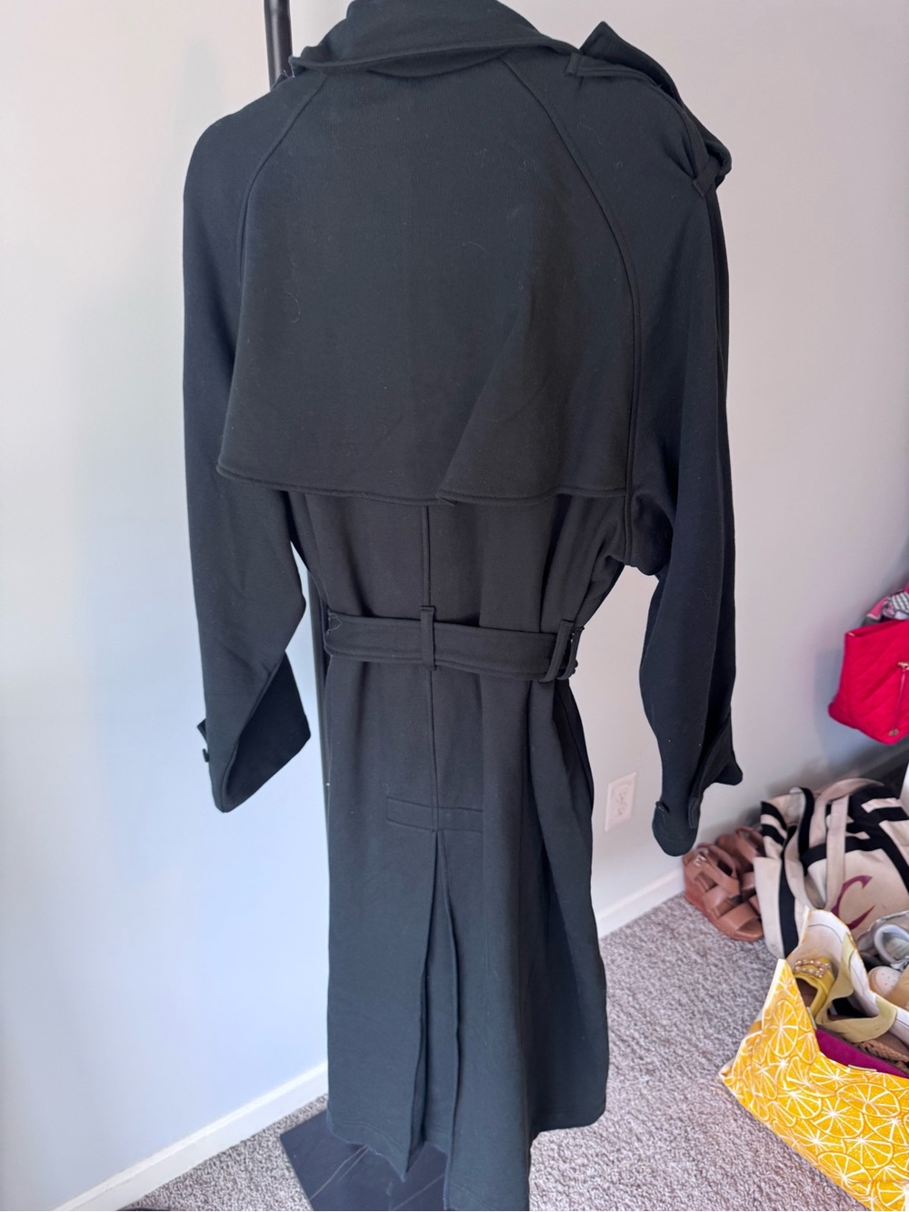 SKIMS Black Long Trench Coat - Picture 5 of 5